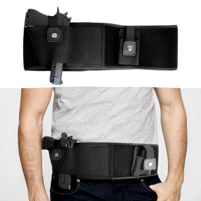 【cw】 Multifunctional Tactical Waist Bag Holster Left and Right Hand Invisible Belt Neoprene Breathable Waistband Tactical Neoprene ！