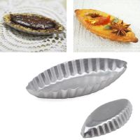 【hot】 4 Pcs Boat Egg Tart Mold Aluminum Cookie Pudding Chocolate Baking Bakeware Pan ！