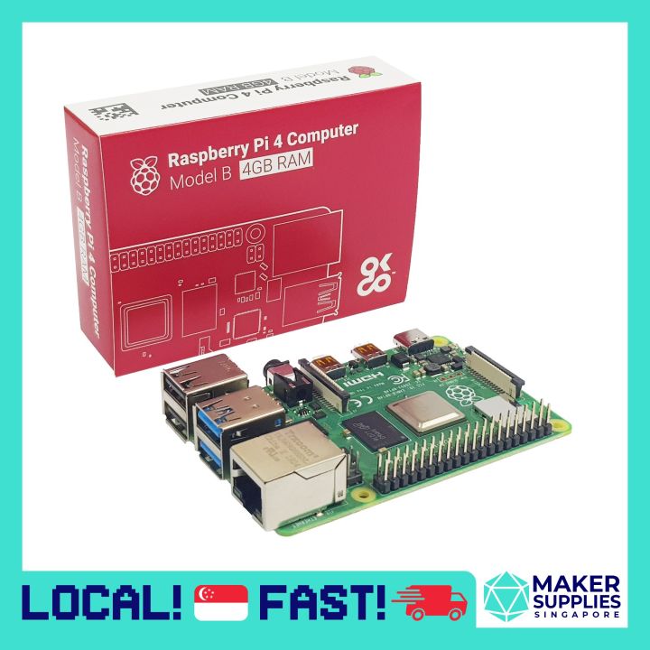 Raspberry Pi 4 Model B (4GB RAM) [Single Board Computer] IN STOCK