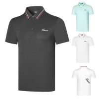 Golf Gear Golf wear mens short-sleeved T-shirt spring and summer new sports quick-drying breathable top loose lapel Polo shirt