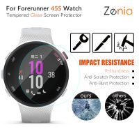 Zenia 2 ชิ้นฟิล์มกันรอยแบบเต็มหน้าจอสำหรับผู้เบิกทาง Garmin Forerunner 45/45S, Swim 2 Watch HD 9H 2.5D กระจกเทมเปอร์ป้องกันการระเบิดฟิล์มป้องกันรอยขีดข่วน