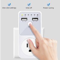 Programmable Countdown Timer Socket Electrical Intelligent 6HR Socket for USB Interface Switch with EU US UK FR Plug