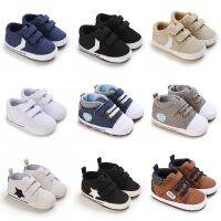 【hot】！ Baby Shoes Boys Newborn Infant Toddler Comfor Cotton Sole Anti-slip Canvas Crawl Crib Moccasins