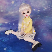 DBS ตุ๊กตานางฟ้าในฝัน16 BJD ไม่ผมสีขาว BL136กลร่างกายร่วมด้วยการแต่งหน้ารวมถึงหนังศีรษะเสื้อผ้าเด็กผู้หญิง SD