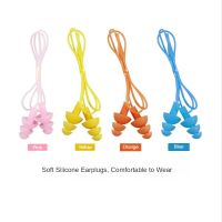 New Universal Soft Silicone Swimming Earplugs Three-layer Waterproof Belt Rope Anti-loss Earplugs Water Sports Bathing Earplugs Accessories Accessorie