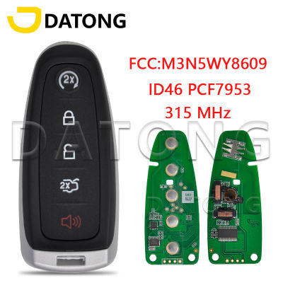 Datong World Car Remote Key Fit สำหรับ Ford Explorer Edge Flex C-Max Taurus ID46 PCF7953 M3N5WY8609 315Mhz Smart Control เปลี่ยน