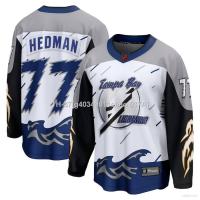 ✤❦ g40349011chao 037A Qy NHL Tampa Bay Lightning Hedman Jersey Hockey เสื้อยืด แขนยาว พลัสไซซ์ พิเศษ