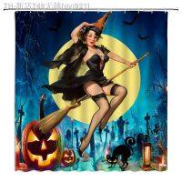 【CW】㍿❉  Witch Shower Curtain Eyes Pumpkin Pin Up Canvas Painting Set