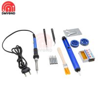 Kualitas Tinggi EU 220V 60W Dapat Disesuaikan Listrik Solder Besi Kit Set Switch Pengukuran Suhu Gun Welding Alat Pemanas pengerjaan Ulang