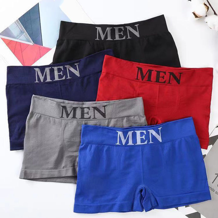 Men Boxers Mid Waist Seamless Casual Lightweight Men Briefs for