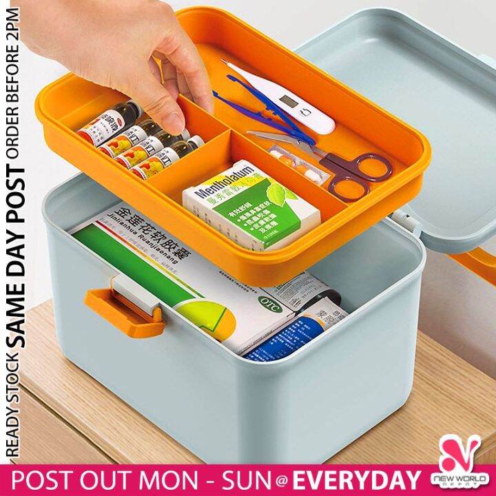 𝗔𝗟𝗟 𝗜𝗡 𝗢𝗡𝗘 》Portable Medicine Box First Aid Kit Pill Bandage Medical