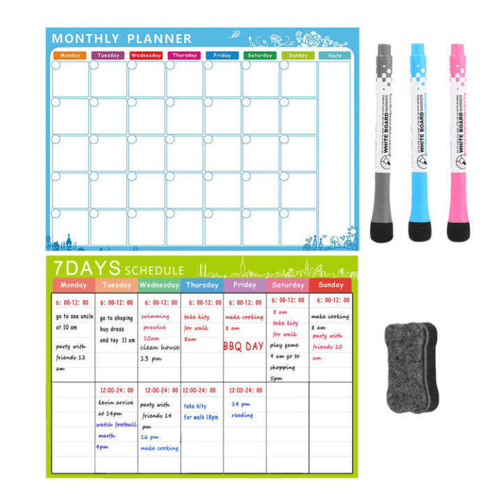 Magnetic Calendar A3 Rewritable Monthly Weekly Planner Magnetic ...