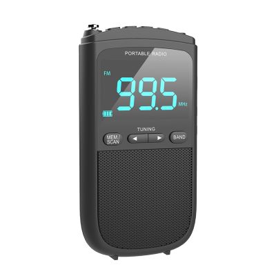 Pocket Radio AM FM Walkman Radio with Digital Tuning, LCD Screen,Stereo Earphone Jack, Sleep Timer