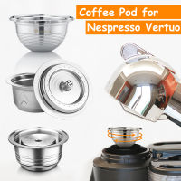 แคปซูลกาแฟแบบใช้ซ้ำได้สำหรับ Nespresso Vertuoline GCA1 &amp; Delonghi ENV135สแตนเลส Vertuo ตัวกรองกาแฟพร้อม Tamper