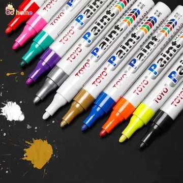 20 Colors Paint Markers, Paint Pens Oil-Based Waterproof Paint Marker Pen  Set, Never Fade Quick Dry and Permanent, Works on Rocks Painting, Wood