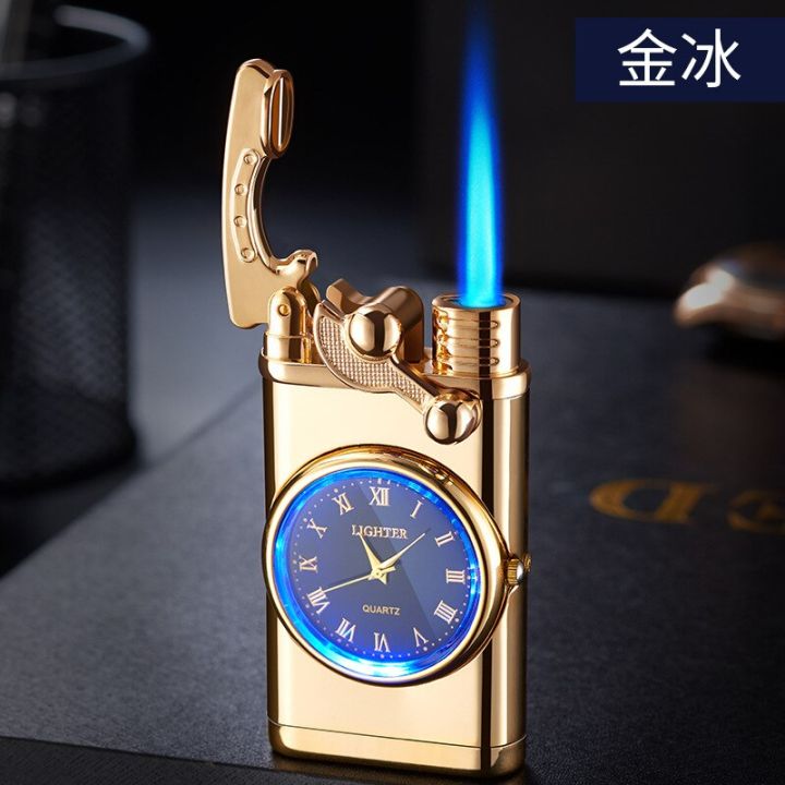 zzooi-creative-metal-lighter-with-light-watch-electronic-rocker-press-inflatable-turbo-torch-windproof-man-husband-father-gift