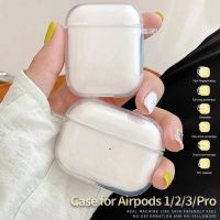 COD SDFGERGERTER เคสสีใส ป้องกันรอย สำหรับ Airpods 1/2 Pro For Apple AirPods Pro 2 For Air Pods 3 2 1 Accessories Charging Box