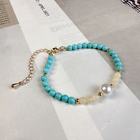 Small Fresh and Simple Jade Chalcedony Student Bracelet Womens Fashion Popular Crowd Design Sense Turquoise Bracelet WEWO