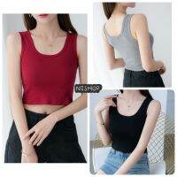เสื้อกล้ามเอวลอย​ ผ้าเรย่อน​ สวมใส่สบาย​