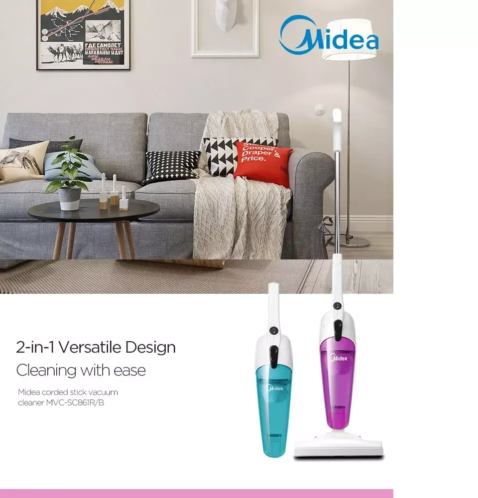 Midea MVCSC861 2in1 Stick Vacuum Cleaner PrestoMall Vacuum Cleaners