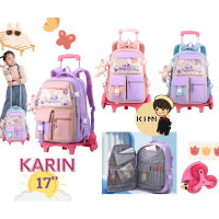 พร้อมส่ง⚡️⚡️กระเป๋านักเรียน กระเป๋านักเรียนล้อลากไต่บันไดซิลิโคนรุ่น KARIN