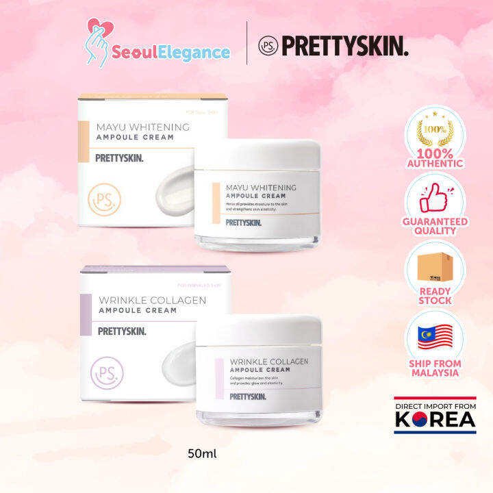 PRETTYSKIN Mayu Whitening Ampoule Cream / Wrinkle Collagen Ampoule Cream 50ml Lazada