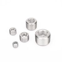 M8-M24 304 Stainless Steel Hex Head End Plug Pipe Fitting Coupler Connector Pipe Fittings Accessories