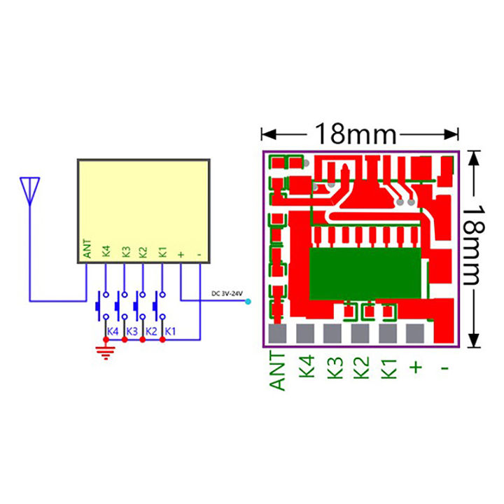 leyoufu-สวิตช์ควบคุมระยะไกล433mhz-รหัส1527โมดูลเข้ารหัส433mhz