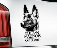 Fuzhen Boutique Decals Exterior Accessories Belgian Malinois Clear Vinyl Decal Sticker for Window  Mechelaar Shepherd Dog Sign Bumper Stickers Decals