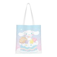 Cinnamoroll กระเป๋า Tas Jinjing Kanvas น่ารักถุงผ้าฝ้ายชอปปิ้ง,กระเป๋าชายหาด,Kado Ulang Tahun | ถุงช้อปปิ้งนำมาใช้ใหม่ในครัว