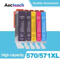 【Must-have】 Aecteach PGI-570หมึก570 PGI สำหรับ MG6850 MG5752 MG5750 TS6050 MG6852 MG6851เครื่องพิมพ์ TS505