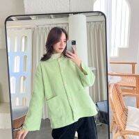 WN291 เสื้อขนแกะผ้านิ่ม เหมาะสำหรับอากาศเลขสองตัว (Green)