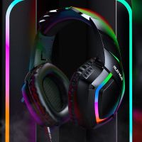 ชุดหูฟังสำหรับเล่นเกมพร้อม Headphone Gaming แบบมีสาย RGB 3.5มม. พร้อม7.1เสียงรอบทิศทางสำหรับคอมพิวเตอร์พีซีแล็ปท็อป PS4สวิตช์ Xbox PS5