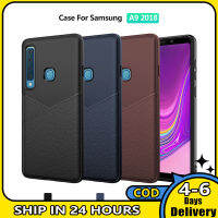 สำหรับ Samsung A9 2018-A9 2019-A950หนังแบบเรียบง่ายสไตล์ธุรกิจเปลือกหลังฝาครอบป้องกัน TPU กันลื่น