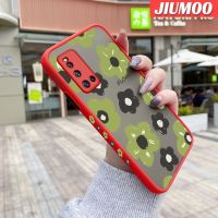 JIUMOO เคสสำหรับ VIVO V19 V19 Neo V19G จิตรกรรมภาพการ์ตูนลายดอกไม้บางๆขอบสี่เหลี่ยมด้านข้างดีไซน์ใหม่กันกระแทกมีน้ำค้างแข็งโปร่งใสแข็งเคสมือถือปลอกซิลิโคนคลุมทั้งหมดเคสป้องกันกล้อง Softcase