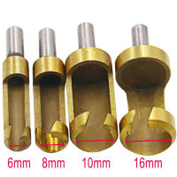 Lon 4pcs/set titanium coated plug cutter hole wood timber drill bit 6-16mm