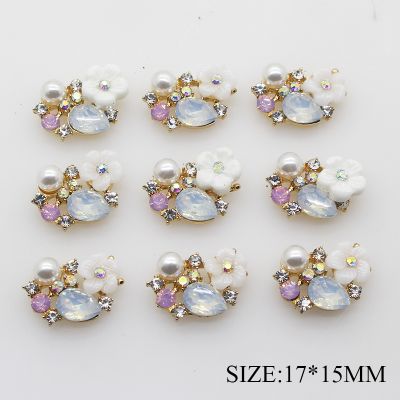 【CW】 10pcs/lot 17x15MM Flatback for Sewing Accessories Metal Rhinestone