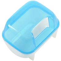 Pet Hamster Bathroom Bath Sand Room Sauna Toilet Blue White 10x7x7cm