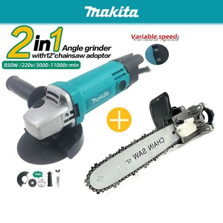 Makita Angle Grinder set electric power tool and small grinder chainsaw