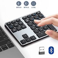 คีย์บอร์ดดิจิตอลสำหรับโทรศัพท์ USB ไร้สาย2.4ก. Keyboard Numerik บลูทูธชาร์จซ้ำได้สำหรับนักบัญชีเมาส์ Mac Windows iPad