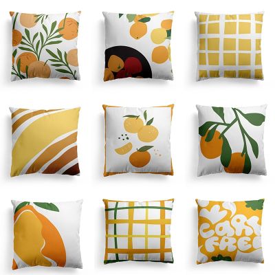 【JH】 fresh fruit and flower combination pillow cross-border home model room cushion backrest