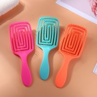 [Nai Nai comb]Pro Hollow Women Hair Brush Scalp Massage Comb Salon Dry Wet Hairdressing Styling Tool HairBrush Massage