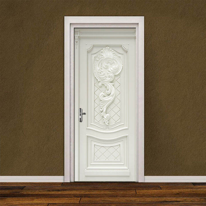 PVC Waterproof SelfAdhesive Door Stickers Wallpaper For Living Room