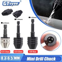 Mini Keyles Drill Chuck Drill Shaft Screwdriver Adapter Electric Micromotor Clamp Tool Hexagonal Shank Drill Chuck Drill Adapter