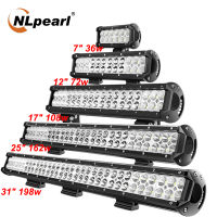 NLpear 4 9 17 20 25 31 39นิ้ว Combo ไฟ LED บาร์ Offroad Spot น้ำท่วม LED แถบแสงสำหรับทำงานสำหรับรถบรรทุกรถแทรกเตอร์4x4รถ ATV 12V 24V