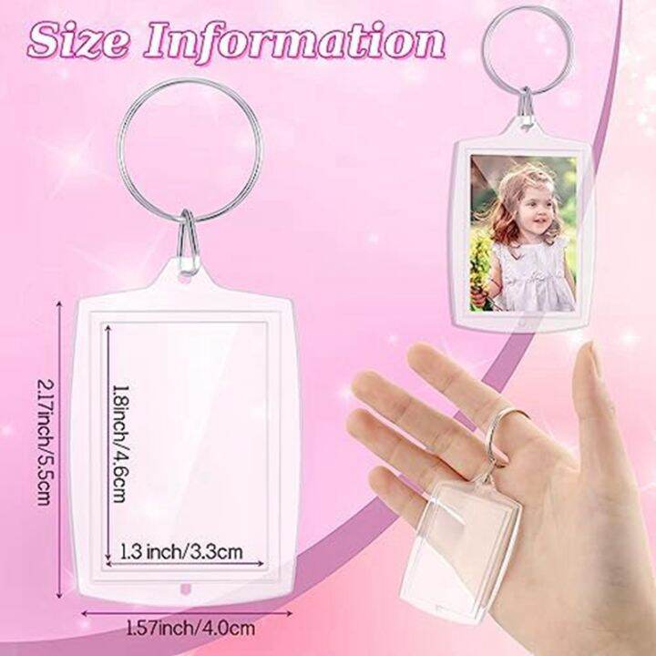 100pcs-rectangular-acrylic-keychain-blank-transparent-picture-keychain-insert-photo-keychain-acrylic-keychain-for-diy