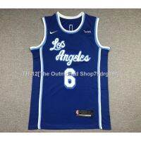 ❀ 2022 new men Los Angeles Lakers 6 LeBron James embroidery basketball jerseys jersey Conjoined words blue