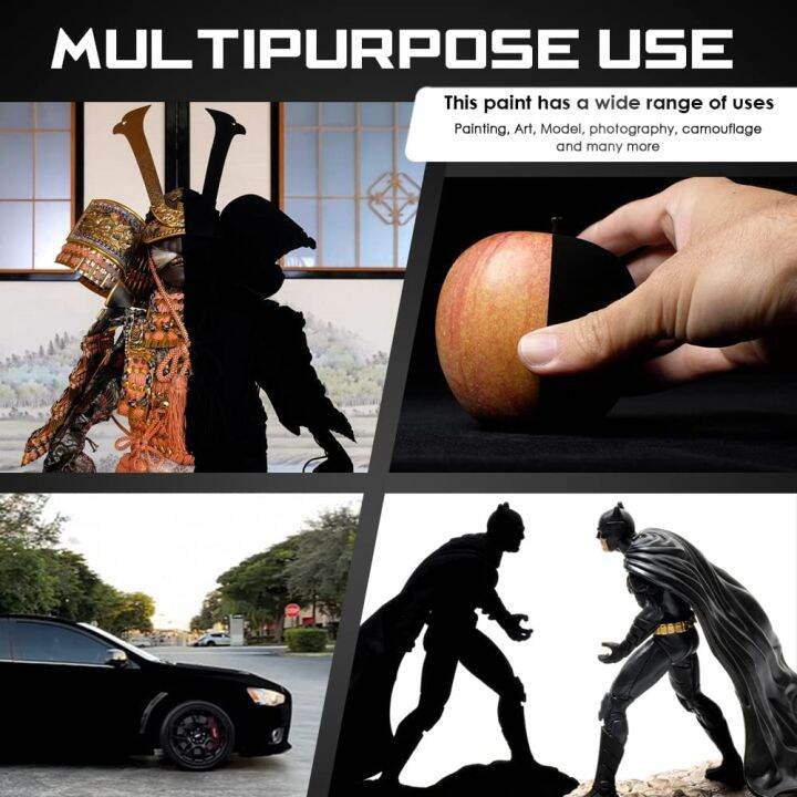 Musou Black paint สีอะคริลิคที่ดำที่สุดในโลก สีดำ สีอะคริลิค นำเข้าจาก