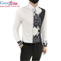 Cozy Up เสื้อเชิ้ตแขนยาวสไตล์อังกฤษ,เสื้อเชิ๊ตผู้ชายเข้ารูปใส่ทำงานแบบลำลอง