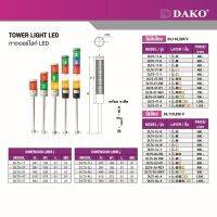 DAKO DLT5-3U-RGY ทาวเวอร์ไลท์ แอลอีดี (TOWER LIGHT LED) 3 ชั้น สีแดง-เขียว-เหลือง (มีเสียง) 24VAC/VDC &amp; 110, 220VAC